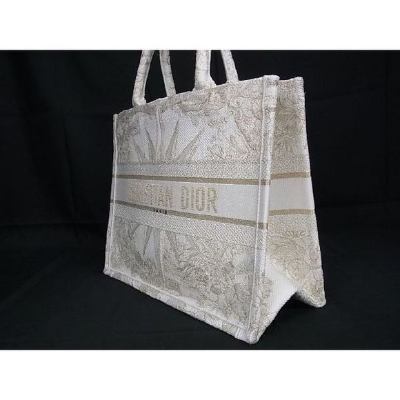 Christian Dior Book Tote Medium White - Picture 3 of 9